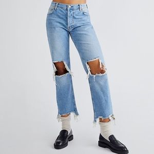 Free People Maggie Mid-Rise Straight Jean